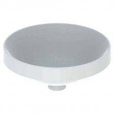 Geberit Variform Umywalka wpuszczana w blat, okrągła, D40cm, H17.8cm, bez przelewu, bez otworu na baterię, szkliwiony spód