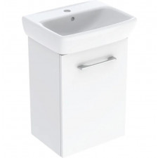 Geberit Selnova Square Zestaw szafki pod umywalkę , B45cm, H64.9cm, T35cm, z jednymi drzwiami, biały, z umywalką kompakt