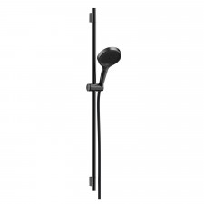 Hansgrohe Rainfinity Zestaw prysznicowy 130 3jet EcoSmart z drążkiem S Puro 90 cm PushSlider i wężem Designflex 160 cm Czarny Chrom Szczotkowany