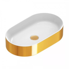 Catalano Gold & Silver umywalka 60x35 nablatowa Biały / złoty