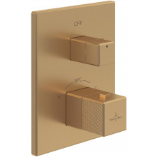 Villeroy & Boch Mettlach Termostatyczna bateria z jednodrożną regulacją przepływu Brushed Gold - 900783_O1